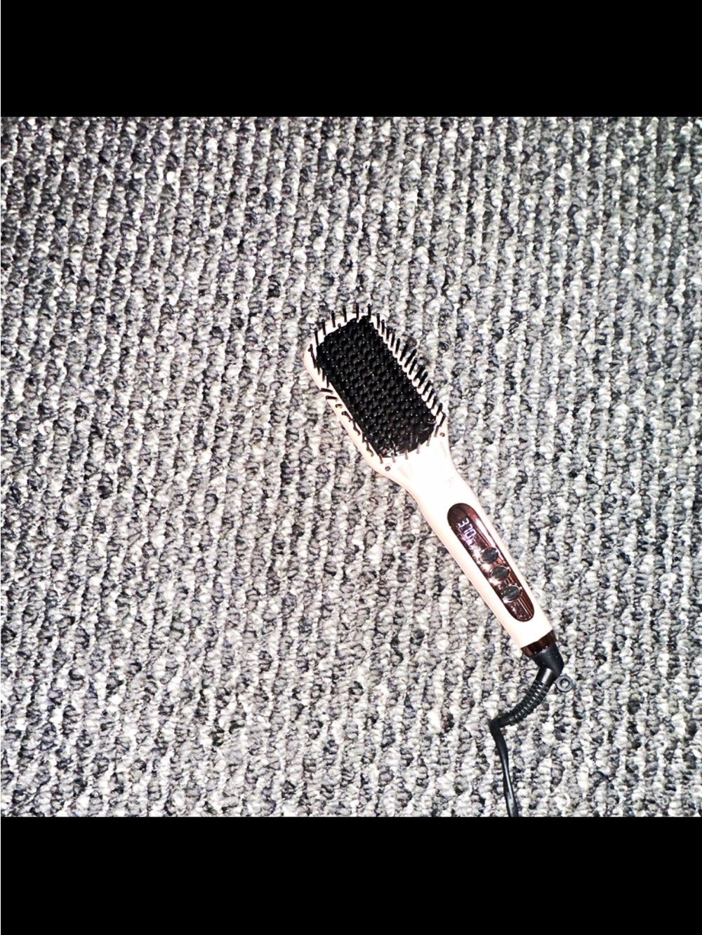 Lange  Electric Hair Straightening Brush - Pink/Black